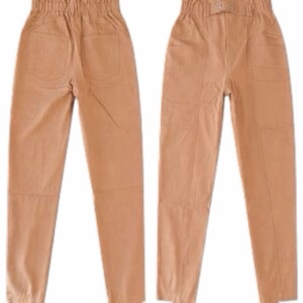 NWT Elodie women's cargo style straight leg pants size large with cinched waist